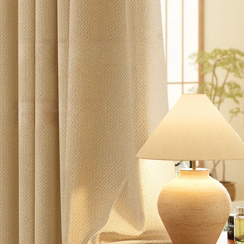 YOUMIKA  -  Bedroom Thickened Soundproof Curtains Large Area Living Room Curtains Hotel Full Shading Drape Floor-to-ceiling Window Drapes