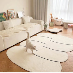 YOUMIKA  -  Carpet for Living Room Special-shaped Home Decoration Cloakroom Bedroom Plush Mat Large Area Coffee Tables Soft Rug