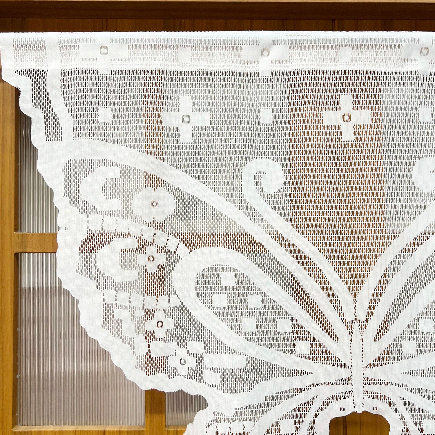 YOUMIKA  -  White Lace Mesh Creative Butterfly Shape Design Tulle Short Curtains For Room, Small Household Windows, Garden Cabinets,  Decor