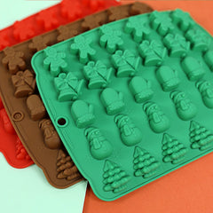 YOUMIKA  -  Christmas Silicone Chocolate Mold Gingerbread Man Xmas Tree Cookie Mould Home Kitchen DIY Baking Tools New Year Party Cake Decor