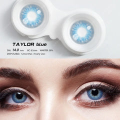 YOUMIKA  -  2pcs Color Contact Lenses for Eyes Natural Colored Eye Lenses Blue Contact Yearly Cosmetic Color Lens Beauty Eye Makeup