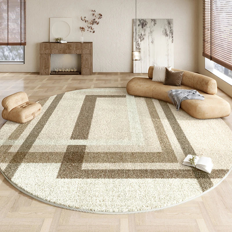 YOUMIKA  -  Wabi-sabi Style Living Room Decoration Round Carpet Large Area Plush Floor Mat Soft Fluffy Bedside Rug thicken Rugs for Bedroom