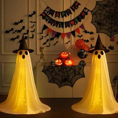 YOUMIKA  -  Halloween Decor Outdoor Halloween Party Decor Indoor Spooky Ghost Decor With Remote Control String Lights Halloween Ghost Lights