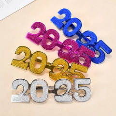 YOUMIKA  -  2025 Glasses Frame Photo Booth Props New Year Eve Party Decoration Supplies Aldult Children Navidad Gifts 2024 Christmas Decor