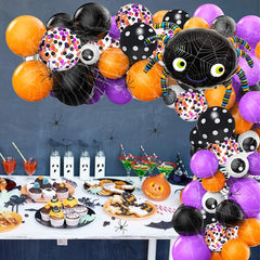 YOUMIKA  -  Halloween Balloon Garland Decoration Black Orange Balloon Garland Arch Kit For Halloween Party Decoration Halloween Party Favors