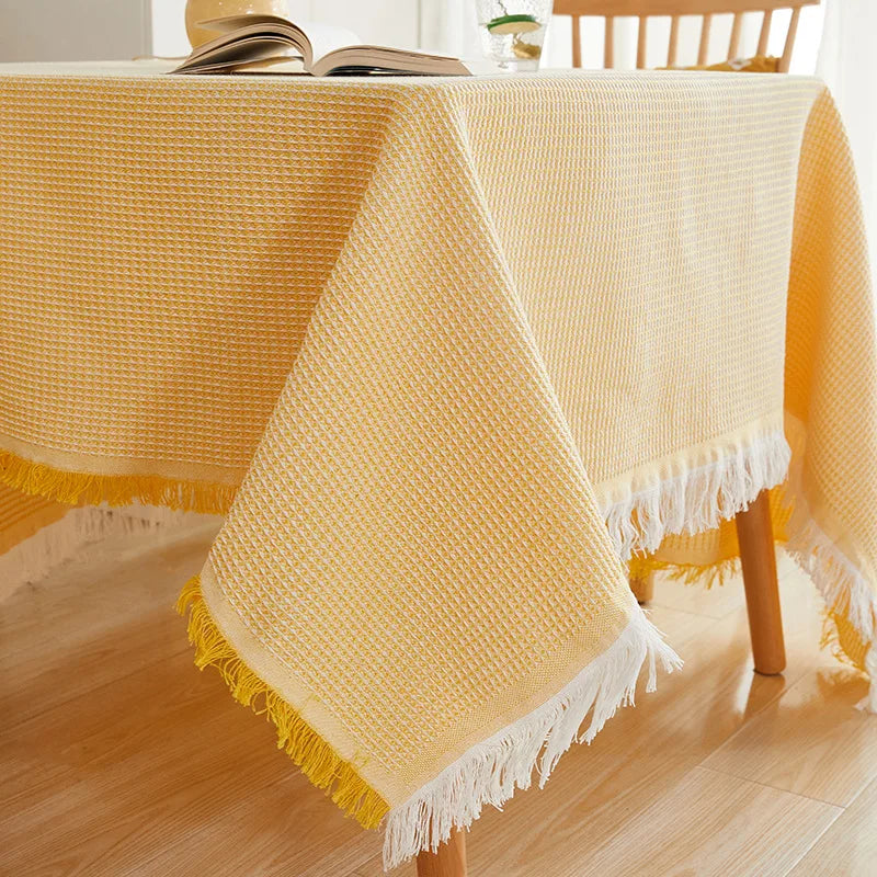 YOUMIKA  -  Rectangle Round Table Cloth Party Soft and Breathable Home Decoration Fashion Modern Minimalism Tassel High Quality Picnic Mat