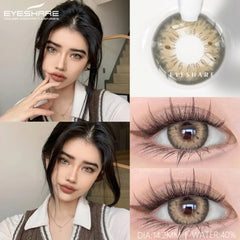 YOUMIKA  -   2Pcs New Colored Contact Lenses for Eyes Korean Natural Brown Eyes Contacts Lenses Yearly Fashion Blue Contacts Lenses