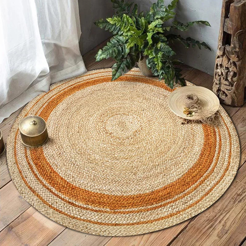 YOUMIKA  -  Living Room Carpet Natural Jute Traditional Hand Knitting Wear Resistant Durable Rug Modern Minimalism Soft Comfortable Mat