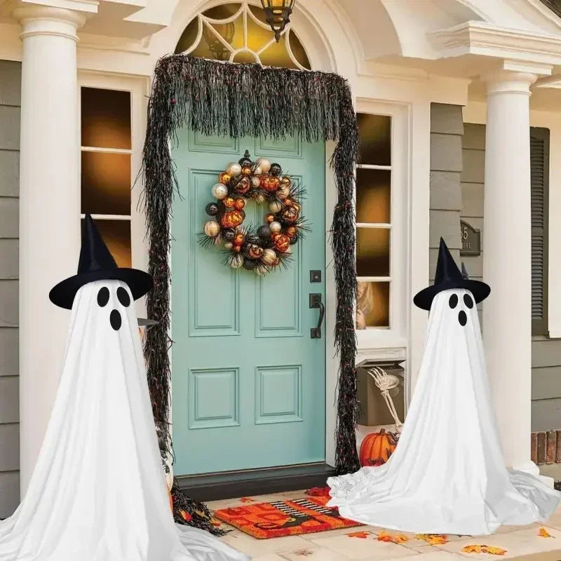 YOUMIKA  -  Halloween Decor Outdoor Halloween Party Decor Indoor Spooky Ghost Decor With Remote Control String Lights Halloween Ghost Lights