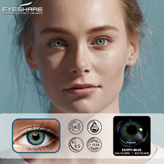 YOUMIKA  -  Natural Colored Contact Lenses For Eyes 2pcs Blue Lens Yearly Eye Color Lenses Beauty Makeup Contact Lens Gray Lenses