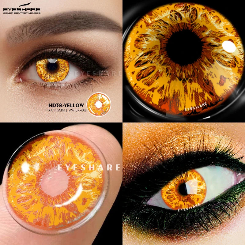 YOUMIKA  -  Cosplay Color Contact Lenses 1Pair Anime Halloween Makeup Blue Colorful Contact Lens For Eyes Colored Yearly Contacts