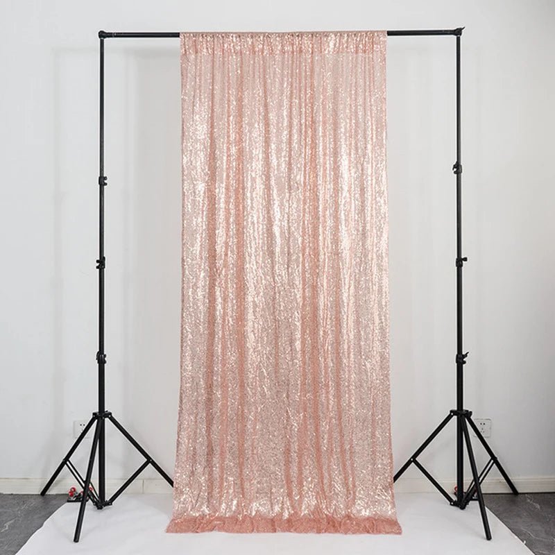 YOUMIKA  - Sequin Backdrop Curtains for Photography, Thick Background Drapes for Xmas, Thanksgiving, Wedding Party, Home Decorations TJ7021