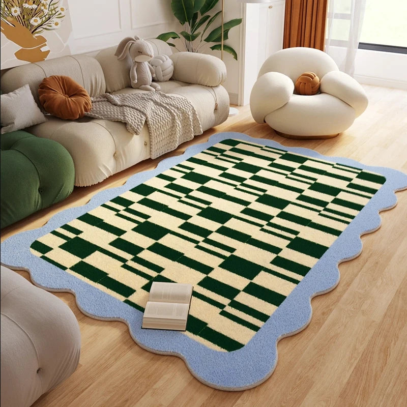 YOUMIKA  -  Carpets for Living Room Plaid Children Bedroom Fluffy Rug Home Decoration Cloakroom IG Floral Plush Mats ковер Tapete Tapis