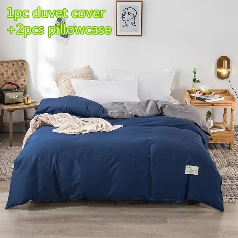 YOUMIKA  -  Fashion Duvet Cover Sets Cotton Gray Quilt Cover Single Double Queen Bedding Sets 2pc Pillowcase Boys Solid Comforter Cover Sets