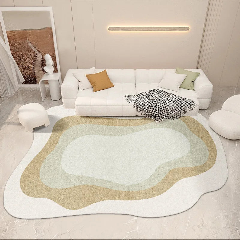 YOUMIKA  - Modern Simple Living Room Decoration Carpet Irregular Bedroom Bedside Large Plush Rug Home Study Cloakroom Soft Non-slip Rugs