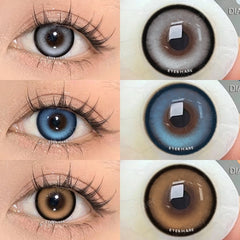 YOUMIKA  -  Natural Contacts Lenses Color Contact Lens for Eyes 2pcs Brown Contact Lenses Yearly Beauty Cosmetic Eyes Colored Lens