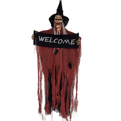 YOUMIKA  -  Halloween Hanging Ghost Haunted House Hanging Grim Witch Ghost Horror Props Electric Toys Home Door Bar Club Halloween Decor