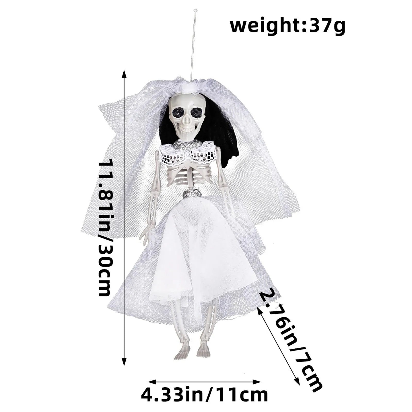 YOUMIKA  -  Halloween Skeleton Hanging Ornaments Bride And Groom Skull Bone Halloween Party Decorations for Home Haunted House Horror Props