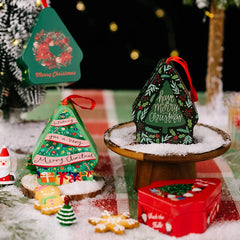 YOUMIKA  -  Christmas Metal Tin Candy Cookie Box Kids Gift Packaging Box Xmas Tree Hanging Ornaments Decoration For Home 2025 New Year Noel