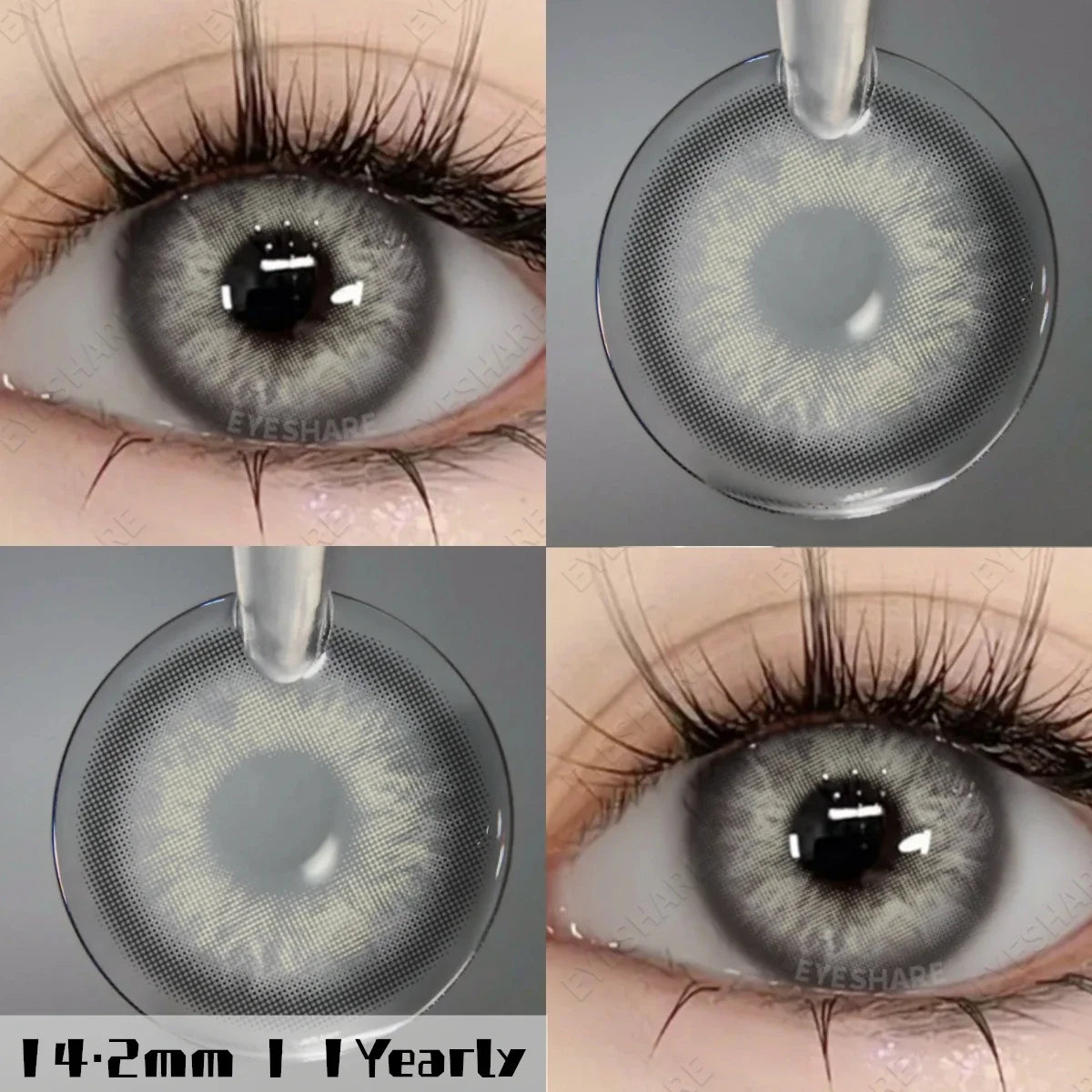 YOUMIKA  -  2pcs Color Contacts Lenses Brown Lenses With Prescription Gray Lenses Fashion Diopters Lens Myopia Lenses 0.00 to-6.00