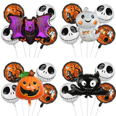 YOUMIKA  -  Halloween Party Pumpkin Bat Foil Balloons Skeleton Spider Inflatable Air Globos Kids Toy Halloween Decoration for Home Outdoor