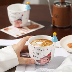 YOUMIKA  -  Hat Cup Cartoon Ceramic Cup Cute Mug Birthday Gift Couple Creative Water Cup Coffee Mug Free Shipping