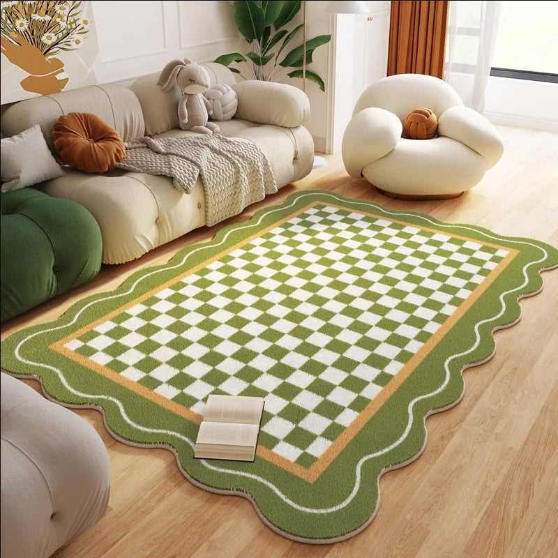 YOUMIKA  -  Carpets for Living Room Plaid Children Bedroom Fluffy Rug Home Decoration Cloakroom IG Floral Plush Mats ковер Tapete Tapis