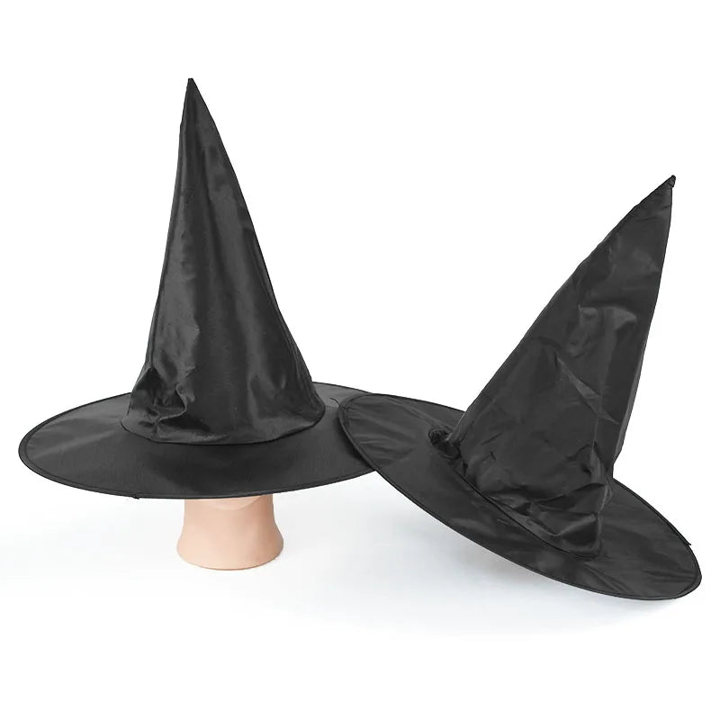 YOUMIKA  -  5Pcs Unisex Halloween Witch Hat for Kids Adults Halloween Party Cosplay Costume Props Decoration Accessories Black Wizard Cap