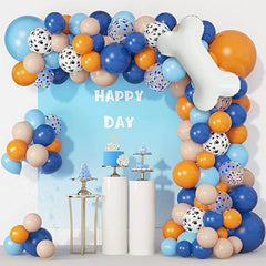 YOUMIKA   -  121Pcs Dog Paw Balloons & Bone Balloon Birthday Balloons Garland Arch Kit for Boys Girls Bluey Theme Birthday Party Decorations