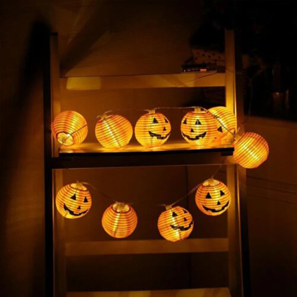 YOUMIKA  -  LED Pumpkins String Lights Battery Operated Outdoor Decorative String Light Holiday Home Decor Accents for Holiday Party Decor