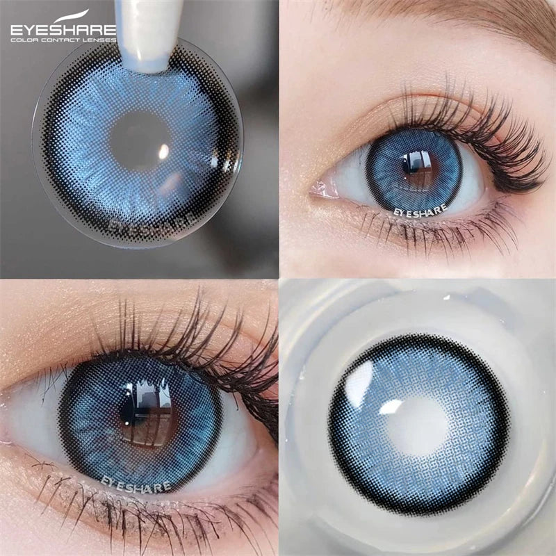 YOUMIKA  -  1 Pair Color Contact Lenses for Eyes Natural Blue Lenses DIAMOND lense Yearly Beautiful Pupil Fashion Eye Contact Lens