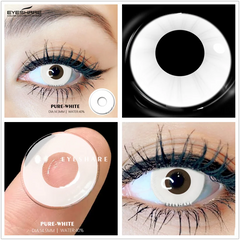 YOUMIKA  -  2Pcs Halloween Colorful Contacts Lenses Anime Cosplay Eyes Lens White Black Multicolored Lenses Yearly Beautiful Pupil