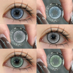 YOUMIKA  -  Natural 1pair Korean Lenses Colored Contact Lenses for Eyes Blue Eye Contacts Green Lenses Yearly Soft Gray Pupils Lens