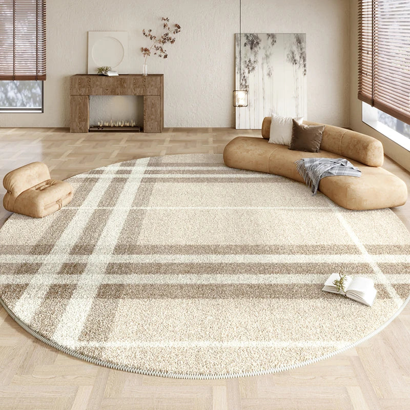 YOUMIKA  -  Wabi-sabi Style Living Room Decoration Round Carpet Large Area Plush Floor Mat Soft Fluffy Bedside Rug thicken Rugs for Bedroom