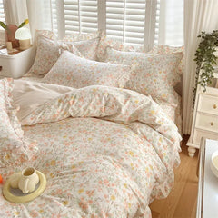 YOUMIKA  -  New Ultra Soft Touch Floral Style Cover 100% Cotton Ruffle Bedding Set   Duvet Cover Single or Douple200x230