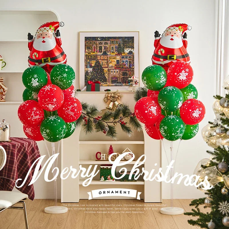 YOUMIKA  -  Christmas Tree Decoration Balloons Elderly Snowmen Store Windows Atmosphere Scene Arrangement Decoration Ornaments