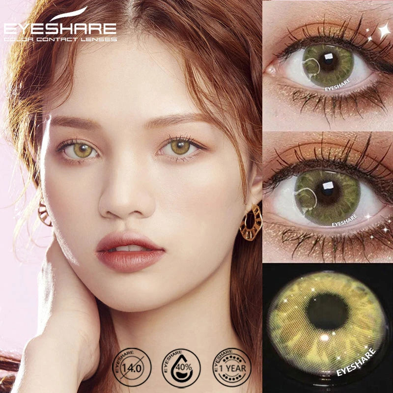 YOUMIKA  -   Color Contact Lenses For Eyes 2pcs Natural Colored Lenses Blue Beauty Contact Lenses Eye Yearly Cosmetic Color Lens