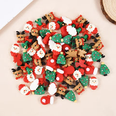 YOUMIKA  -  10/20pcs Mixed Christmas Resin Crafts Ornament Mini Santa Claus Xmas Tree Figurine DIY Decorations New Year Gifts Party Supplies