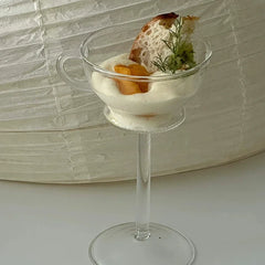 YOUMIKA  -  Creative Niche Glass Tall Coffee Cup Dessert Pudding Cup Tall Glass Bowl Wine Glasses Champagne