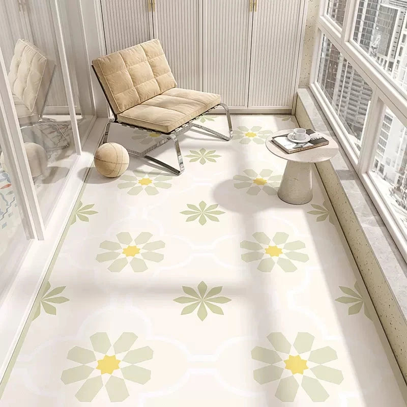 YOUMIKA  -  Home Anti-fouling Oil-proof Kitchen Floor Mat Decoration Balcony Waterproof Non-slip PVC Carpet Easy Clean Rug