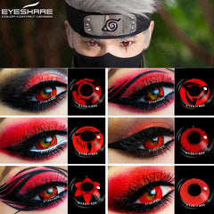 YOUMIKA  -  1 Pair Cosplay Colored Contact Lenses for Eyes Red Eye Contacts Lens Halloween Anime Lenses Yearly Beauty Makeup Lenses