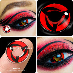 YOUMIKA  -  1 Pair Cosplay Colored Contact Lenses for Eyes Red Eye Contacts Lens Halloween Anime Lenses Yearly Beauty Makeup Lenses