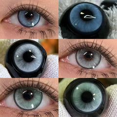 YOUMIKA  -  Natural Colored Contacts Lenses for Eyes Blue Eye Contacts Gray Pupils Korean Lenses Green Contact Yearly Use 1 pair