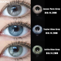 YOUMIKA  -  Color contact lenses with grade 14.5MM Blue grey 1 year use contacts for women students cosplay  cosmetics contact lenses WT:40%