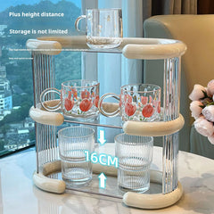 YOUMIKA  -  High-grade light luxury cup holder dining table drinking glass shelf coffee cup storage desktop mug perfume storage rack