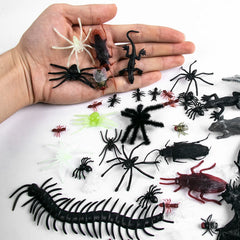 YOUMIKA  -  Realistic Plastic Bugs Trick Joke Decoration Scary Insects Fake Cockroaches Spider Halloween Prank Toy Bug April Fools Day Decor