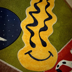 YOUMIKA  -  Smile Carpet Bedside Cartoon Funny Distortion Face Children Bedroom Rug Home Decoration Cute Living Room Corridor Mat