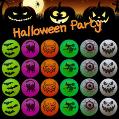 YOUMIKA  -  10-30Pcs Halloween Luminous Bouncy Ball Pumpkin Witch Rubber Ball Toys for Kids Birthday Party Favos Halloween Party Decoration