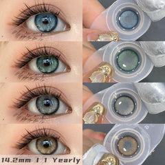 YOUMIKA  -  2Pcs Color Contact Lens Pupils Blue Eyes Nature Brown Eye Contact Lenses High Quality Colored Makeup Lens Fast Delivery