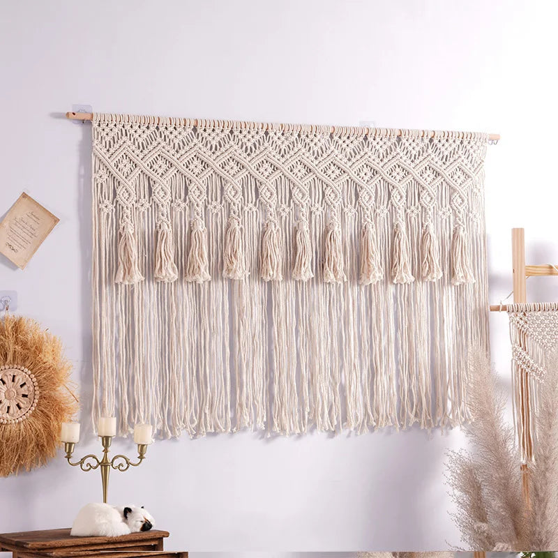 YOUMIKA  - Macrame Wall Hanging Tapestry, Woven, Bohemian Decor, Weddings, Christmas, Backdrop Decoration for Bedroom, Living Room,